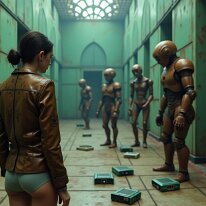 Data Panic in Year Zero The server room smelled of hot metal. Hard drives lay scattered like empty coffins. Four humanoid robots stood motionless, heads bowed in silent defeat. A young...