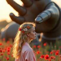 Steel Salute Among the Poppies
