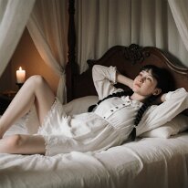 Atmospheric scene inspired by gothic aesthetics and mystery