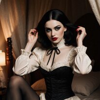 Atmospheric scene inspired by gothic aesthetics and mystery