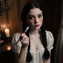 Atmospheric scene inspired by gothic aesthetics and mystery