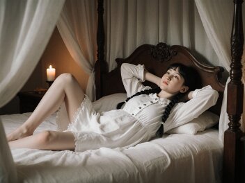 Gothic Boudoir A visual exploration of contrast and mood, highlighting elegance, mystery, and the allure of Victorian lingerie. Shadows...