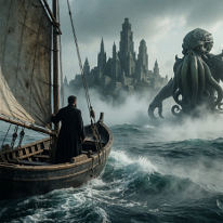 The Bearded Watcher – His Purpose Was Never to Sail, But to Bear Witness! The Man in Black isn’t clinging to the mast to keep his balance—he’s clinging to it because the fog whispers his childhood memories to him in a language he...