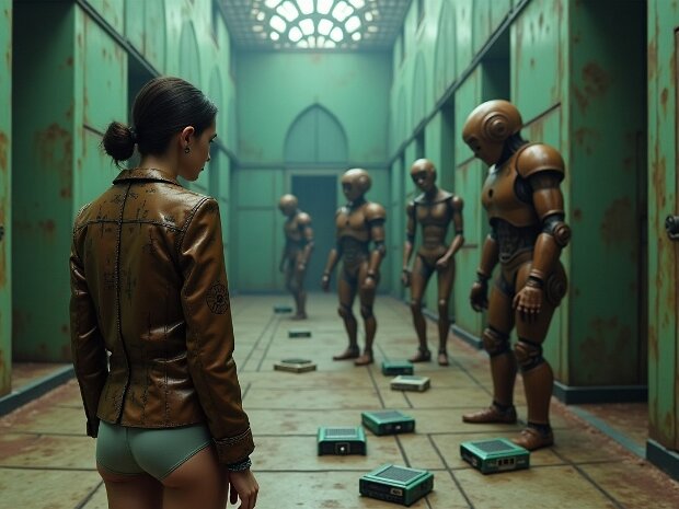 03 Daughters of the Wasteland In the dying glow of a fractured world, beauty persists like a spark in circuitry. Torn fabrics cling to chrome limbs,...