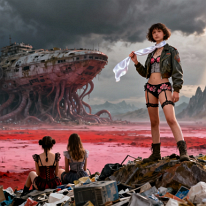 Navigator of the Wasteland No one remembered anymore when the sky had begun to feel wrong. Not stormy, not threatening in any conventional sense—rather flawed, as if it had been folded...