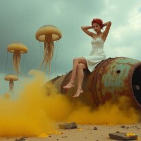 Genesis of Dust and Sulfur The world as we knew it had long since passed. The last buildings crumbled into ash and concrete dust, mingling with sulfurous mists that blanketed the ground...