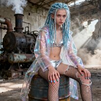 The Future Comes Later The sultry humidity hung in the air like an echo from the past. From the shattered windows in the wall behind her, sharp sunlight cut into the hall, slicing...