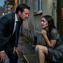 Night Encounter A rain-soaked man wanders a desolate street after betrayal and encounters a fragile young woman fleeing violence. Under flickering streetlights, fear and silent...