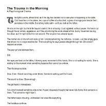 The Trauma in the Morning Morning light shows a breaking family as the girl watches, alone and unseen.